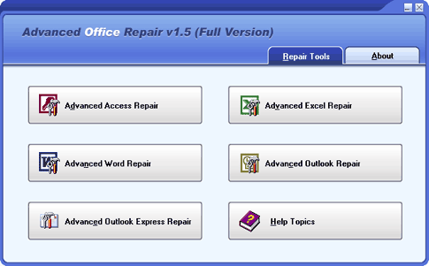 Advanced Office Repair Screenshot
